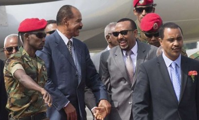 President Isaias arrives Addis