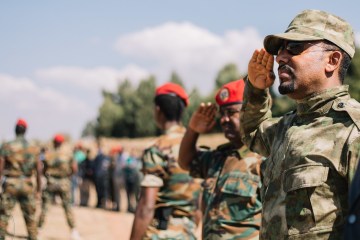 PM Abiy and guards