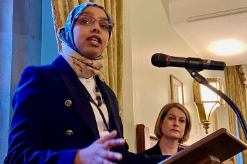 Filsan Abdullahi Ahmed and Helen Hayes MP