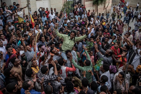 Celebrations in Mekelle on Tuesday.